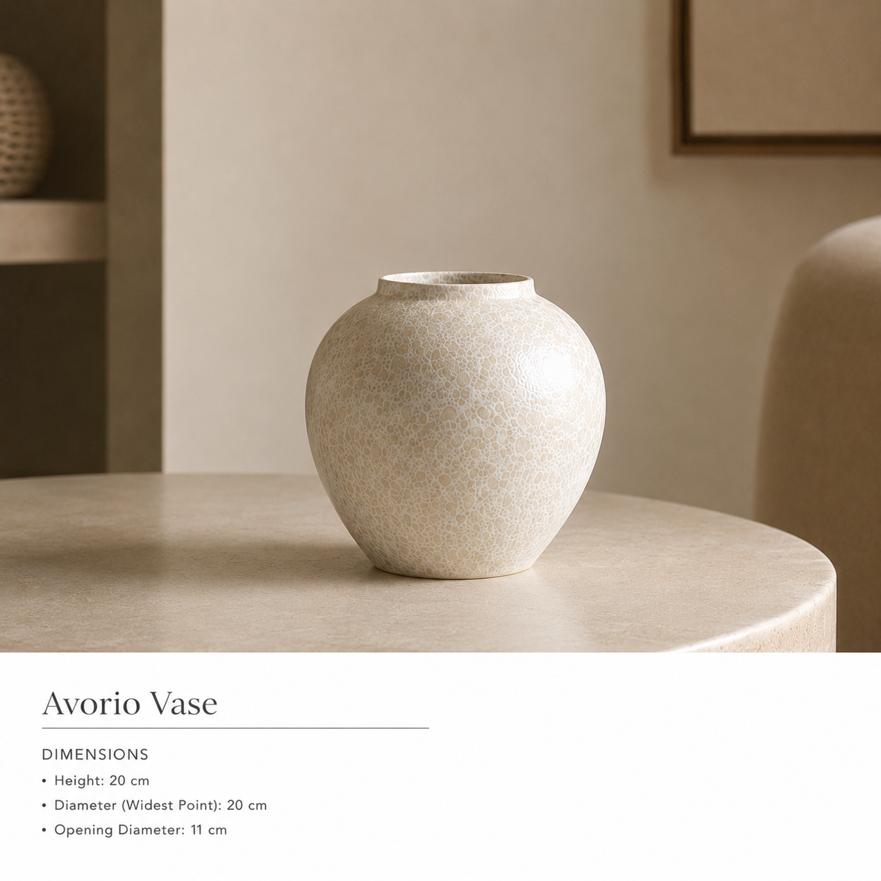 Avorio Ceramic Vase