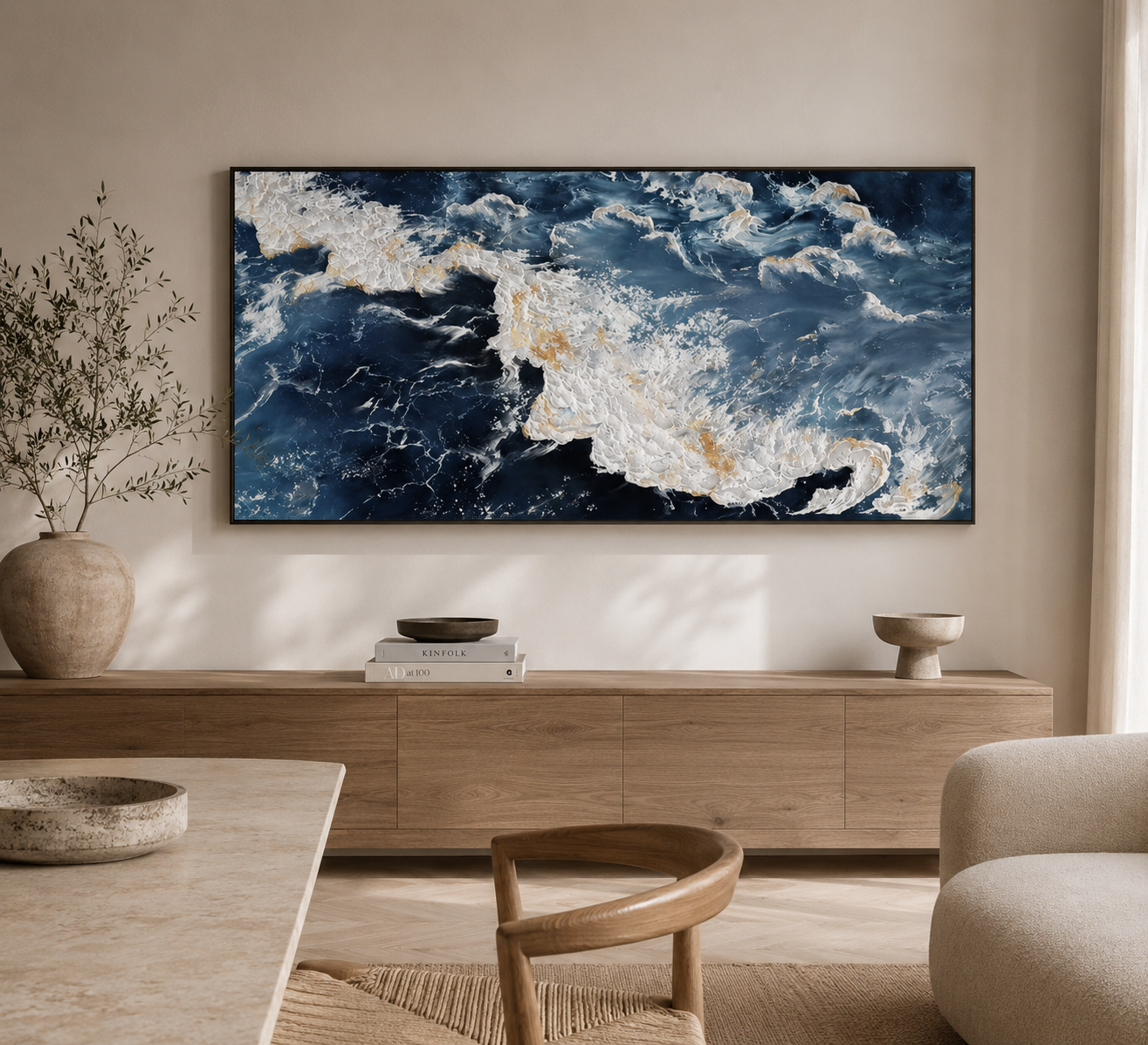 Hand-Painted Horizontal Oil Canvas