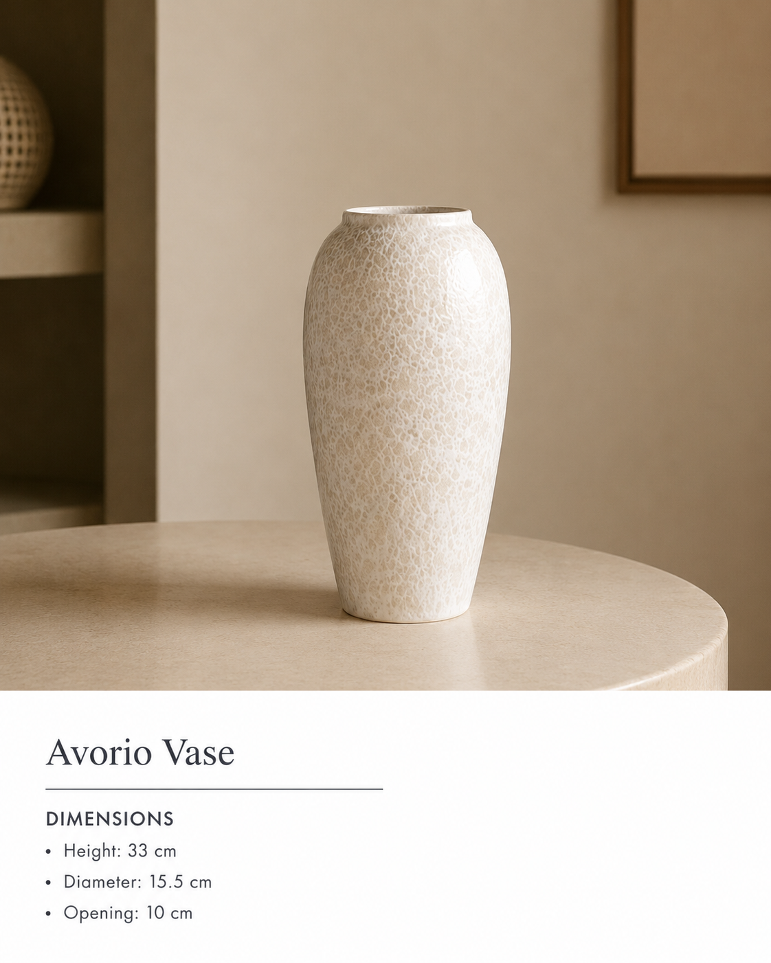 Avorio Ceramic Vase
